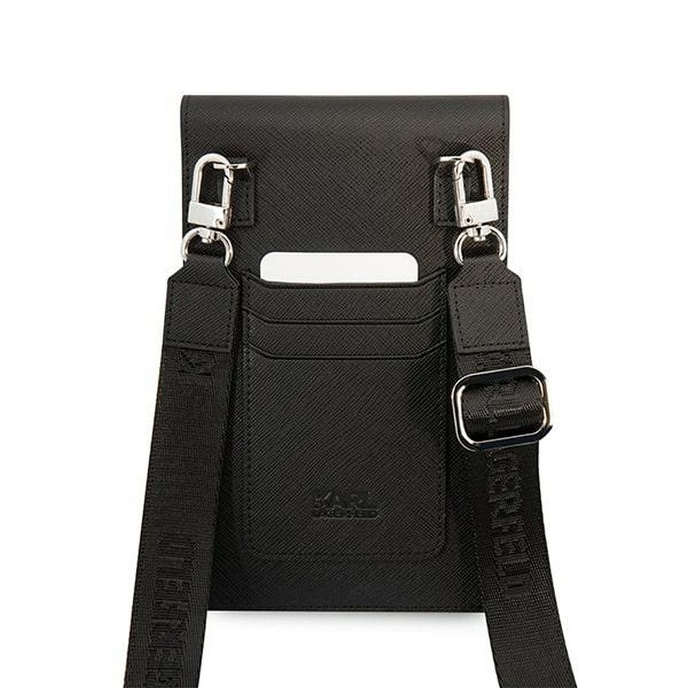 Husa-Geanta Karl Lagerfeld Universala 6.1\' in Relief pentru Telefon, negru - 2 | YEO